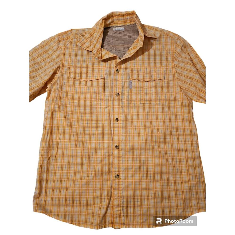 Columbia Plaid Button Down Short Sleeve Size Large